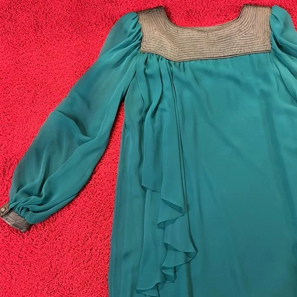 Emerald chiffon “Golden Girls” style dress - Picture 9 of 14